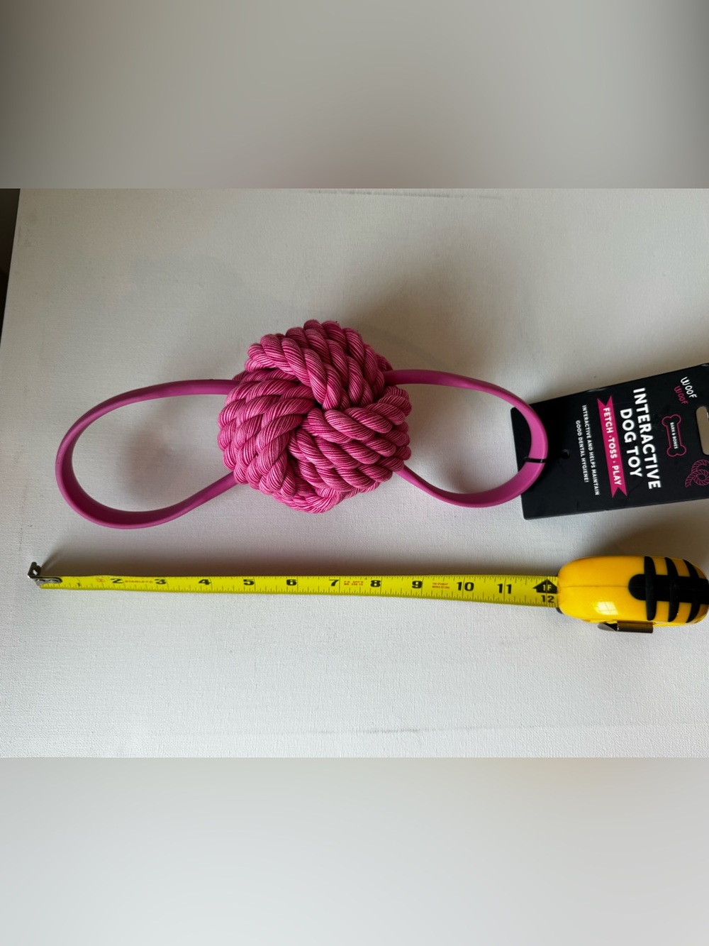 Interactive Dog Toy Rope Ball . Tug . Toss. Fetch Pink - Picture 6 of 6